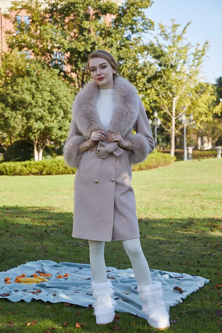 Wool Cashmere Coat Womens